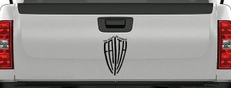 The Armor Of Christ Faith Shield Christian Car or Truck Window Decal Sticker (Black)