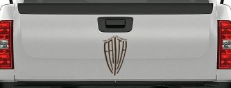 The Armor Of Christ Faith Shield Christian Car or Truck Window Decal Sticker (Brown)