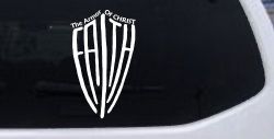 The Armor Of Christ Faith Shield Christian Car or Truck Window Decal Sticker
