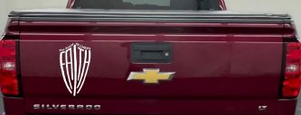 The Armor Of Christ Faith Shield Christian Car or Truck Window Decal Sticker (White)