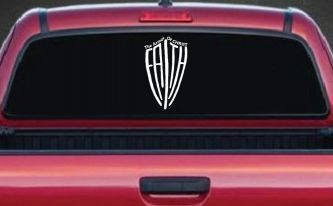 The Armor Of Christ Faith Shield Christian Car or Truck Window Decal Sticker