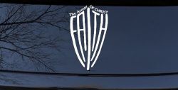 The Armor Of Christ Faith Shield Christian Car or Truck Window Decal Sticker