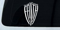 The Armor Of Christ Faith Shield Christian Car or Truck Window Decal Sticker