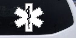 EMT Star of Life Car or Truck Window Decal Sticker
