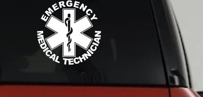 Emergency Medical Technician EMT Car or Truck Window Vinyl Decal Sticker