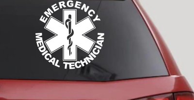 Emergency Medical Technician EMT Car or Truck Window Vinyl Decal Sticker