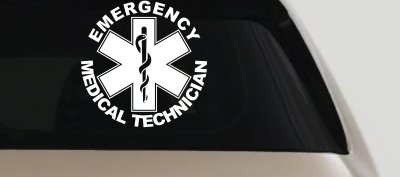 Emergency Medical Technician EMT Car or Truck Window Vinyl Decal Sticker