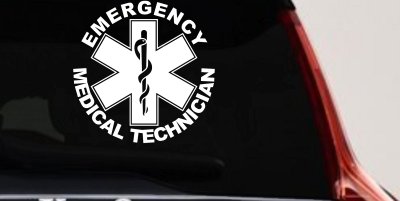 Emergency Medical Technician EMT Car or Truck Window Vinyl Decal Sticker