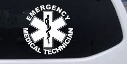 Emergency Medical Technician EMT Car or Truck Window Decal Sticker