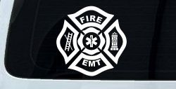 Fire Department EMT Car or Truck Window Decal Sticker