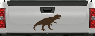 T Rex Funny Car or Truck Window Decal Sticker (Brown)