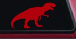 T Rex Funny Car or Truck Window Decal Sticker (Red)