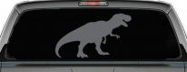 T Rex Funny Car or Truck Window Decal Sticker (Silver)
