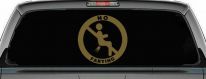 No Farting Pooting Passing Gas Funny Car or Truck Window Vinyl Decal Sticker (Gold)