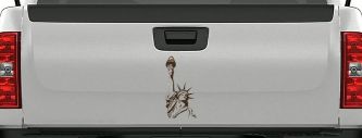Statue Of Liberty  Patriotic Car or Truck Window Decal Sticker (Brown)
