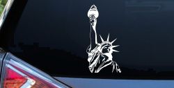 Statue Of Liberty  Patriotic Car or Truck Window Decal Sticker
