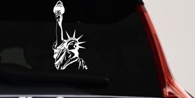 Statue Of Liberty  Patriotic Car or Truck Window Vinyl Decal Sticker