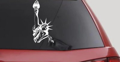 Statue Of Liberty  Patriotic Car or Truck Window Vinyl Decal Sticker