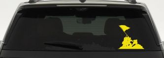 Battle Of Iwo Jima  Military Car or Truck Window Vinyl Decal Sticker (Yellow)