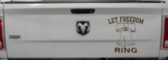 Liberty Bell Let Freedom Ring Car or Truck Window Vinyl Decal Sticker (Brown)