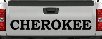 Cherokee native American Indian Car or Truck Window Decal Sticker (Black)
