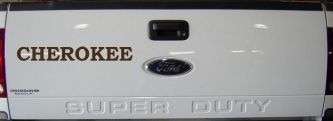 Cherokee native American Indian Car or Truck Window Vinyl Decal Sticker (Brown)