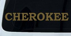 Cherokee native American Indian Car or Truck Window Vinyl Decal Sticker (Gold)