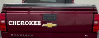 Cherokee native American Indian Car or Truck Window Decal Sticker (White)