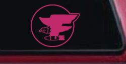 69th Bomb Squadron Military Car or Truck Window Decal Sticker (Hot Pink)