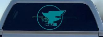 69th Bomb Squadron Military Car or Truck Window Decal Sticker (Turquoise Blue)
