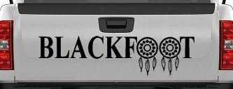 Blackfoot Tribe Dreamcatcher Native American Indian Dream Catcher Car or Truck Window Decal Sticker (Black)