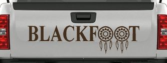 Blackfoot Tribe Dreamcatcher Native American Indian Dream Catcher Car or Truck Window Decal Sticker (Brown)