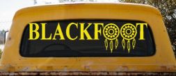 Blackfoot Tribe Dreamcatcher Native American Indian Dream Catcher Car or Truck Window Vinyl Decal Sticker (Yellow)