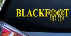 Blackfoot Tribe Dreamcatcher Native American Indian Dream Catcher Car or Truck Window Vinyl Decal Sticker (Yellow)