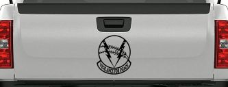 524th Bomb Squadron Vigilance For Peace Military Car or Truck Window Decal Sticker (Black)