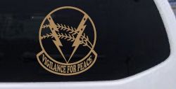 524th Bomb Squadron Vigilance For Peace Military Car or Truck Window Decal Sticker (Light Brown)