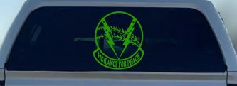 524th Bomb Squadron Vigilance For Peace Military Car or Truck Window Vinyl Decal Sticker (Lime)