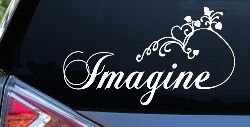 Imagine Car or Truck Window Decal Sticker