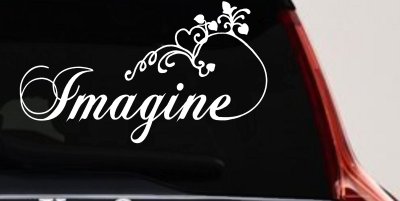 Imagine Car or Truck Window Vinyl Decal Sticker