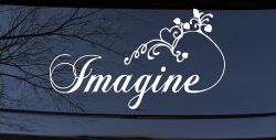 Imagine Car or Truck Window Decal Sticker