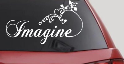 Imagine Car or Truck Window Vinyl Decal Sticker