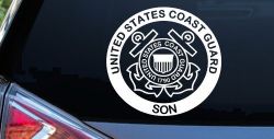 Coast Guard Son Military Car or Truck Window Decal Sticker