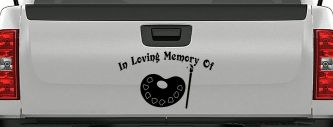 In Loving Memory Of Artist Brush Pallet Other Car or Truck Window Vinyl Decal Sticker (Black)