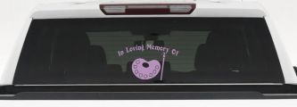 In Loving Memory Of Artist Brush Pallet Other Car or Truck Window Decal Sticker (Lilac)