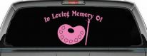 In Loving Memory Of Artist Brush Pallet Other Car or Truck Window Decal Sticker (Pink)