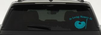In Loving Memory Of Artist Brush Pallet Other Car or Truck Window Decal Sticker (Turquoise Blue)