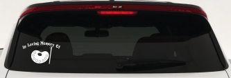 In Loving Memory Of Artist Brush Pallet Other Car or Truck Window Vinyl Decal Sticker (White)