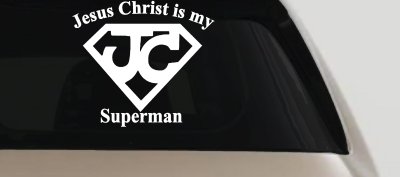 JC Jesus Christ Is My Superman Christian Car or Truck Window Vinyl Decal Sticker