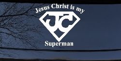 JC Jesus Christ Is My Superman Christian Car or Truck Window Decal Sticker