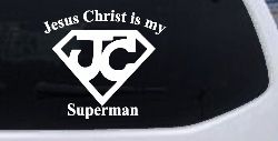 JC Jesus Christ Is My Superman Christian Car or Truck Window Decal Sticker